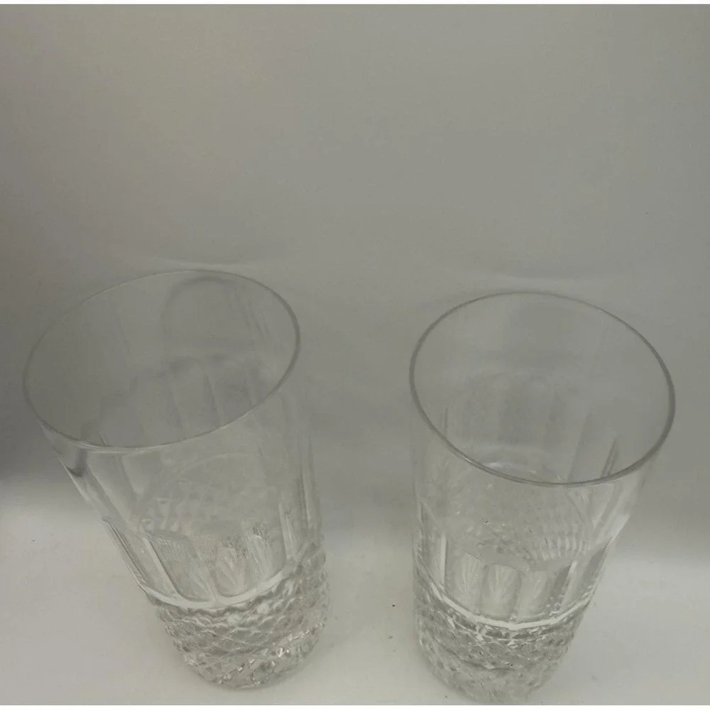 Vintage‎ Mikasa Buckingham Lead Crystal Highball Glasses Set of 2 Hoya 6